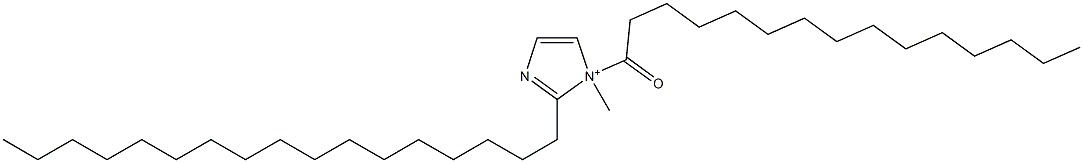 2-Heptadecyl-1-methyl-1-pentadecanoyl-1H-imidazol-1-ium Struktur