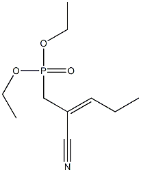 [2-Cyano-2-pentenyl]phosphonic acid diethyl ester Struktur