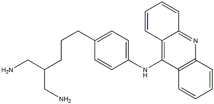 9-[4-(5-Amino-4-aminomethylpentyl)phenylamino]acridine Struktur