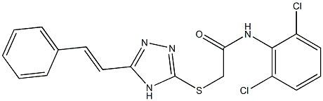 2-[[5-Styryl-4H-1,2,4-triazol-3-yl]thio]-2',6'-dichloroacetoanilide Struktur