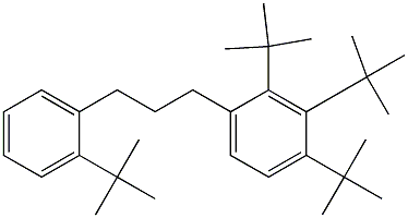 1-(2,3,4-Tri-tert-butylphenyl)-3-(2-tert-butylphenyl)propane Struktur