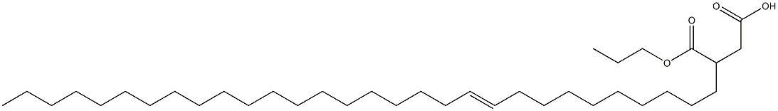 3-(10-Triacontenyl)succinic acid 1-hydrogen 4-propyl ester Struktur