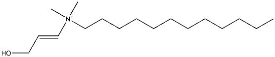 N,N-Dimethyl-N-(3-hydroxy-1-propenyl)-1-dodecanaminium Struktur