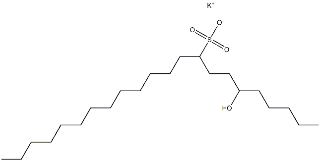 6-Hydroxydocosane-9-sulfonic acid potassium salt Struktur