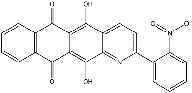 2-(2-Nitrophenyl)-5,12-dihydroxynaphtho[2,3-g]quinoline-6,11-dione Struktur