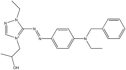 3-[4-[Benzyl(ethyl)amino]phenylazo]-2-ethyl-4-(2-hydroxypropyl)-2H-1,2,4-triazol-4-ium Struktur