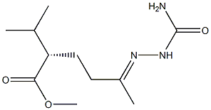 [S,(+)]-2-Isopropyl-5-semicarbazonohexanoic acid methyl ester Struktur