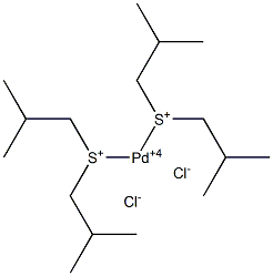 Bis(diisobutylsulfonio)palladium(IV) dichloride Struktur