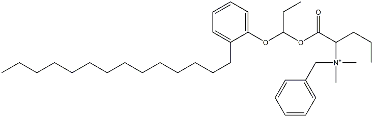 N,N-Dimethyl-N-benzyl-N-[1-[[1-(2-tetradecylphenyloxy)propyl]oxycarbonyl]butyl]aminium Struktur