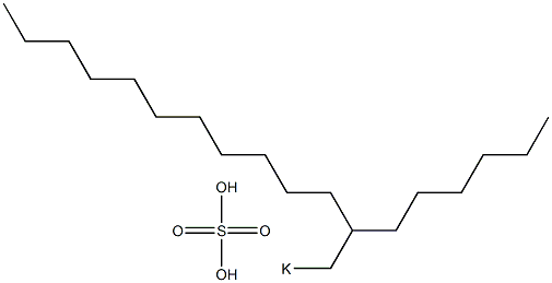 Sulfuric acid 2-hexyltridecyl=potassium salt Struktur