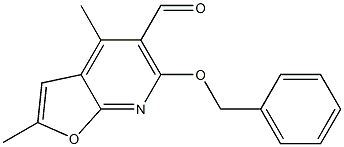 6-Benzyloxy-2,4-dimethylfuro[2,3-b]pyridine-5-carbaldehyde Struktur