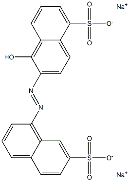 1'-Hydroxy[1,2'-azobisnaphthalene]-5',7-disulfonic acid disodium salt Struktur