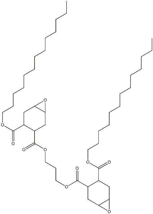 Bis[2-(tridecyloxycarbonyl)-4,5-epoxy-1-cyclohexanecarboxylic acid]1,3-propanediyl ester Struktur