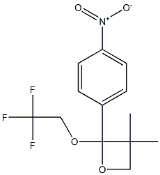 2-(4-Nitrophenyl)-2-(2,2,2-trifluoroethoxy)-3,3-dimethyloxetane Struktur