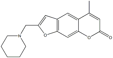 2-(Piperidinomethyl)-5-methyl-7H-furo[3,2-g][1]benzopyran-7-one Struktur