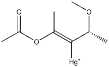 (+)-(Acetyloxy)[(Z)-1-[(R)-1-methoxyethyl]-1-propenyl] mercury(II) Struktur