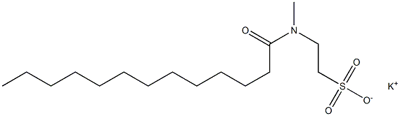 N-Tridecanoyl-N-methyltaurine potassium salt Struktur