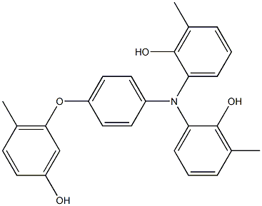 N,N-Bis(2-hydroxy-3-methylphenyl)-4-(3-hydroxy-6-methylphenoxy)benzenamine Struktur