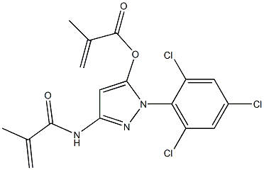 5-Methacryloyloxy-3-methacryloylamino-1-(2,4,6-trichlorophenyl)-1H-pyrazole Struktur