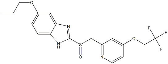 2-[[[4-(2,2,2-Trifluoroethoxy)pyridin-2-yl]methyl]sulfinyl]-5-propoxy-1H-benzimidazole Struktur