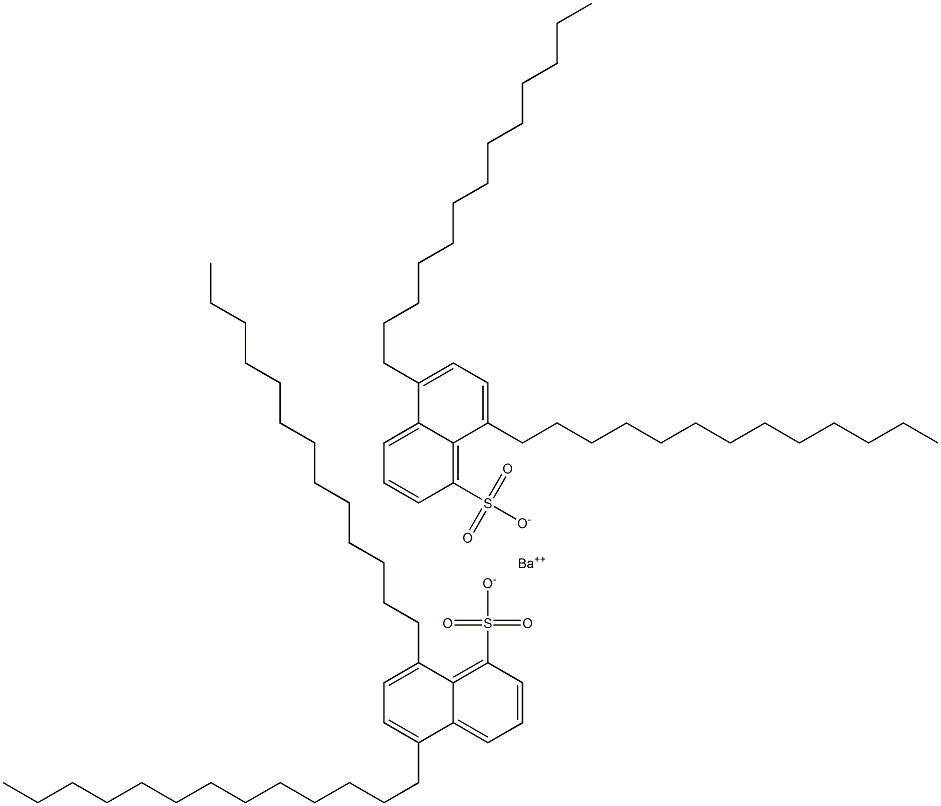 Bis(5,8-ditridecyl-1-naphthalenesulfonic acid)barium salt Struktur