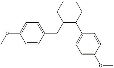 3-(p-Methoxybenzyl)-4-(p-methoxyphenyl)hexane Struktur