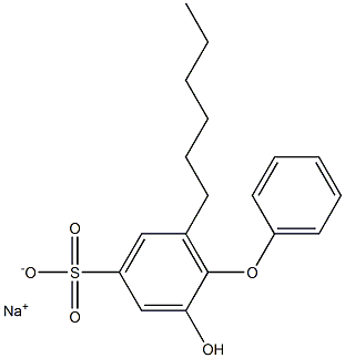 2-Hydroxy-6-hexyl[oxybisbenzene]-4-sulfonic acid sodium salt Struktur