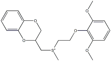 Methyl[[(2,3-dihydro-1,4-benzodioxin)-2-yl]methyl][2-(2,6-dimethoxyphenoxy)ethyl]sulfonium Struktur