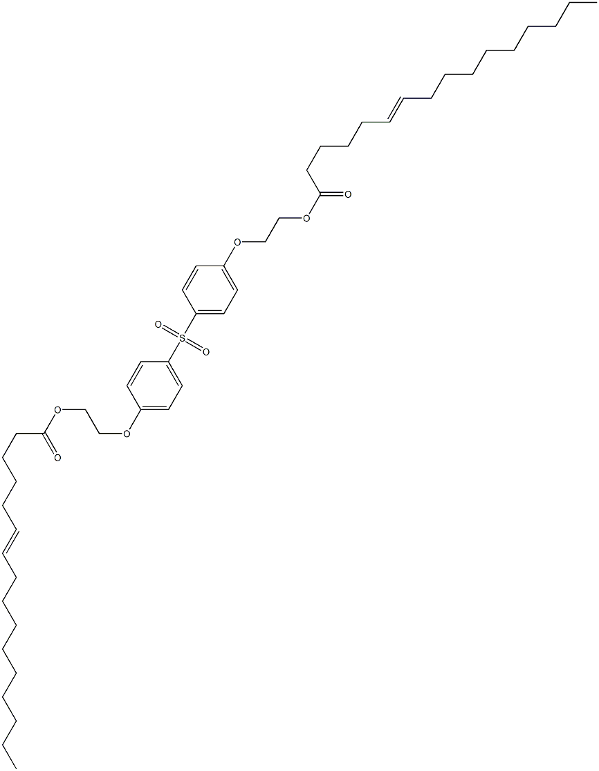 Bis[4-[2-(6-hexadecenoyloxy)ethoxy]phenyl] sulfone Struktur