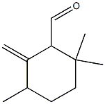 2,2,5-Trimethyl-6-methylenecyclohexane-1-carbaldehyde Struktur