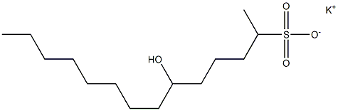 6-Hydroxytetradecane-2-sulfonic acid potassium salt Struktur