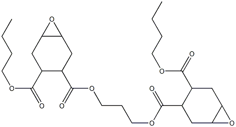 Bis[2-(butoxycarbonyl)-4,5-epoxy-1-cyclohexanecarboxylic acid]1,3-propanediyl ester Struktur