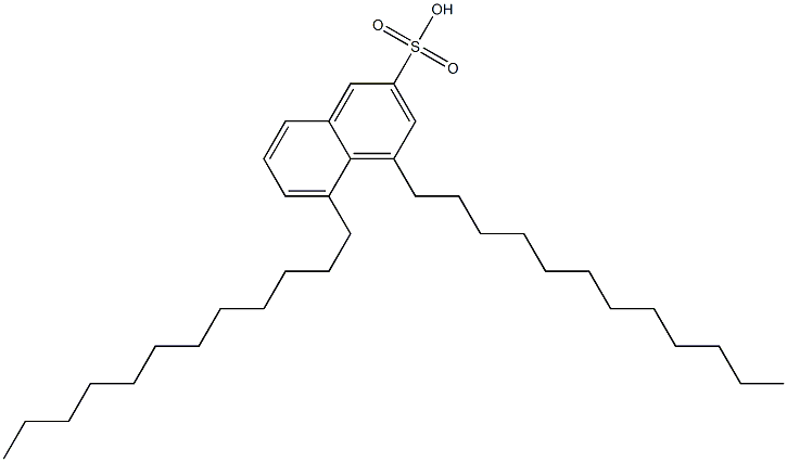 4,5-Didodecyl-2-naphthalenesulfonic acid Struktur