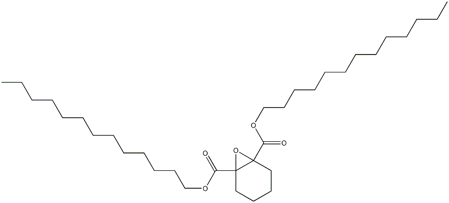 7-Oxabicyclo[4.1.0]heptane-1,6-dicarboxylic acid ditridecyl ester Struktur