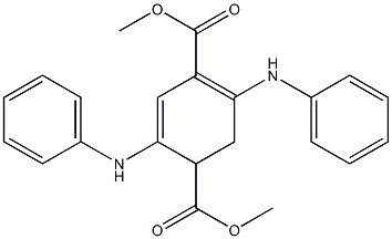 2,5-Dianilino-1,5-cyclohexadiene-1,4-dicarboxylic acid dimethyl ester Struktur