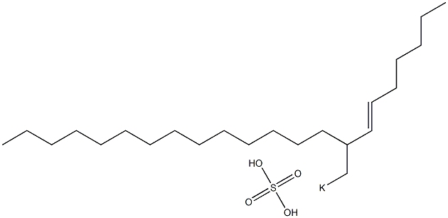 Sulfuric acid 2-(1-heptenyl)hexadecyl=potassium ester salt Struktur