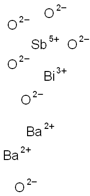 Dibarium antimony(V) bismuth(III) hexoxide Struktur