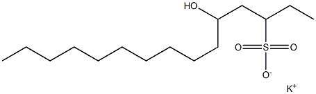 5-Hydroxypentadecane-3-sulfonic acid potassium salt Struktur