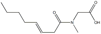 N-Methyl-N-(3-octenoyl)aminoacetic acid Struktur