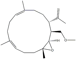 (1S,2R,3R,6E,10E,14S)-1-(Methoxymethyl)-2,3-epoxy-14-(1-methylethenyl)-3,7,11-trimethylcyclotetradeca-6,10-diene Struktur