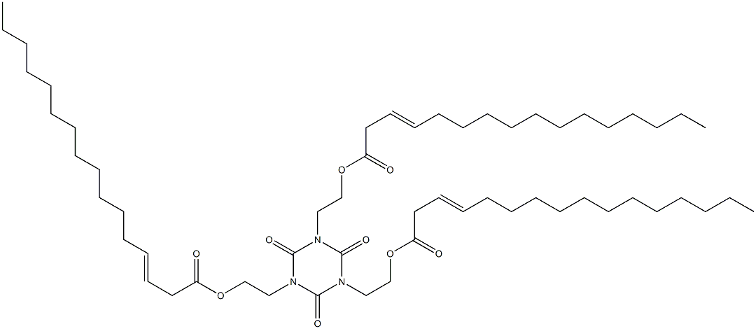 1,3,5-Tris[2-(3-hexadecenoyloxy)ethyl]hexahydro-1,3,5-triazine-2,4,6-trione Struktur