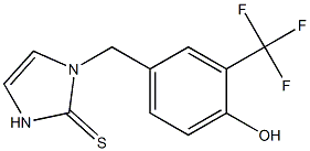 1-[3-(Trifluoromethyl)-4-hydroxybenzyl]-1,3-dihydro-2H-imidazole-2-thione Struktur