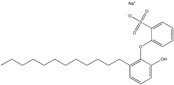 2'-Hydroxy-6'-dodecyl[oxybisbenzene]-2-sulfonic acid sodium salt Struktur