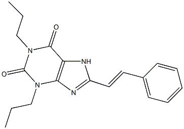 1,3-Dipropyl-8-(2-phenylethenyl)xanthine Struktur