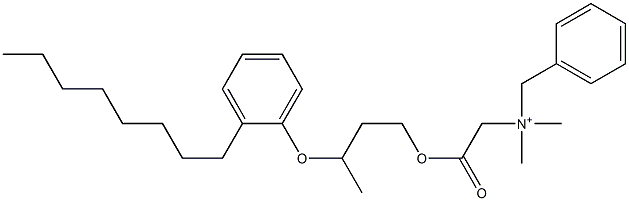 N,N-Dimethyl-N-benzyl-N-[[[3-(2-octylphenyloxy)butyl]oxycarbonyl]methyl]aminium Struktur