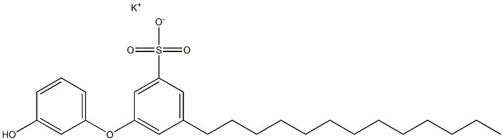 3'-Hydroxy-5-tridecyl[oxybisbenzene]-3-sulfonic acid potassium salt Struktur