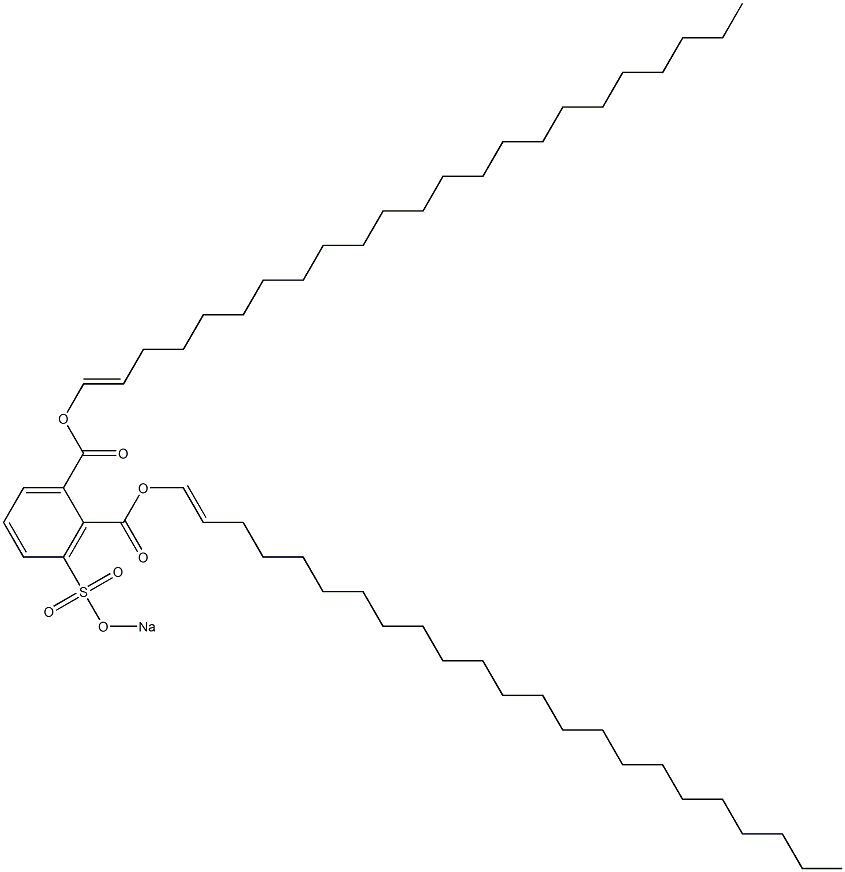 3-(Sodiosulfo)phthalic acid di(1-tricosenyl) ester Struktur