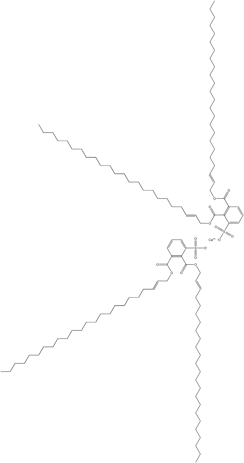 Bis[2,3-di(2-tetracosenyloxycarbonyl)benzenesulfonic acid]calcium salt Struktur