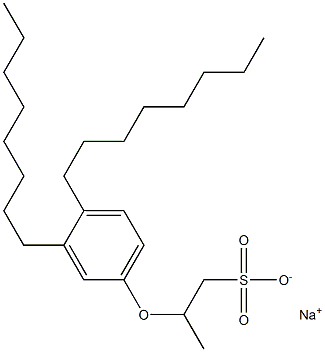 2-(3,4-Dioctylphenoxy)propane-1-sulfonic acid sodium salt Struktur