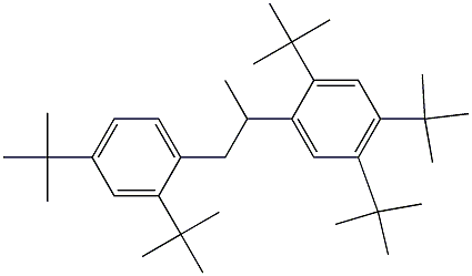 2-(2,4,5-Tri-tert-butylphenyl)-1-(2,4-di-tert-butylphenyl)propane Struktur